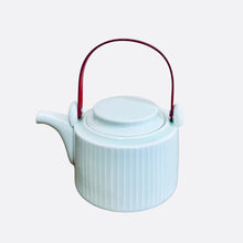  TAKEO HASEGAWA - Shinogi White Kyusu Teapot (Handle color: Red)